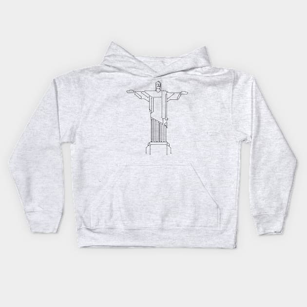 7 Digital Wonders - Christ the Redeemer Kids Hoodie by Daxos